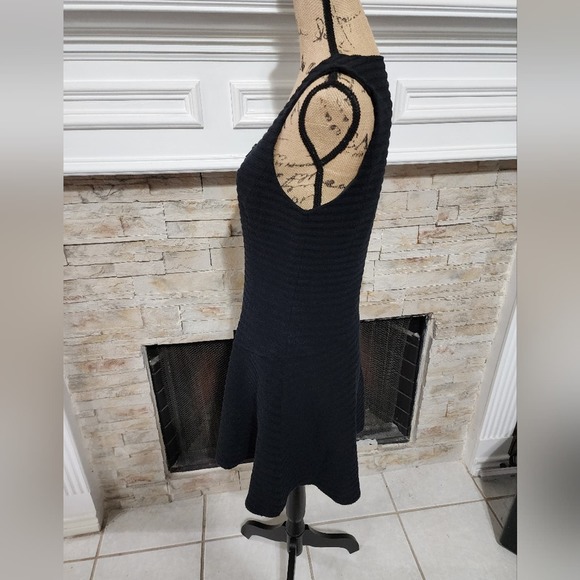 Theory Black Zipped V Neck Lined Shift Dress‎ Sayidres Leira Zip Front size 8 - Picture 6 of 15